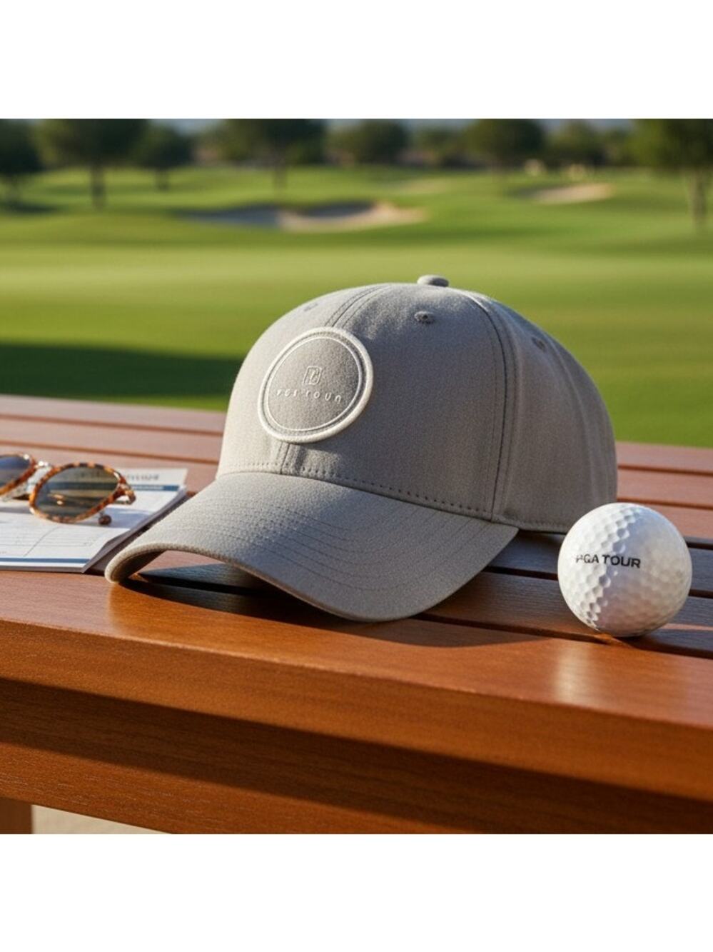 PGA Tour Pro Series Airflux Mesh Golf Hat Adjustable Snapback Gray Cap Mens